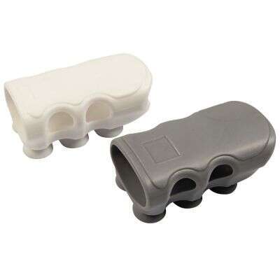 Cornat CORNAT Handbrausehalter Doppelpack grau, weiß